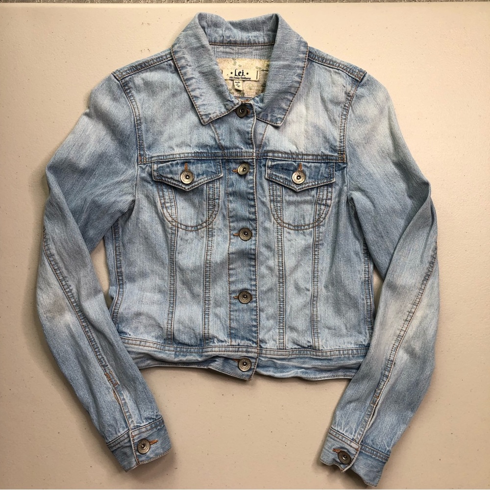 COPY - L.e.i Denim Cropped Jacket Juniors M Y2K Vintage